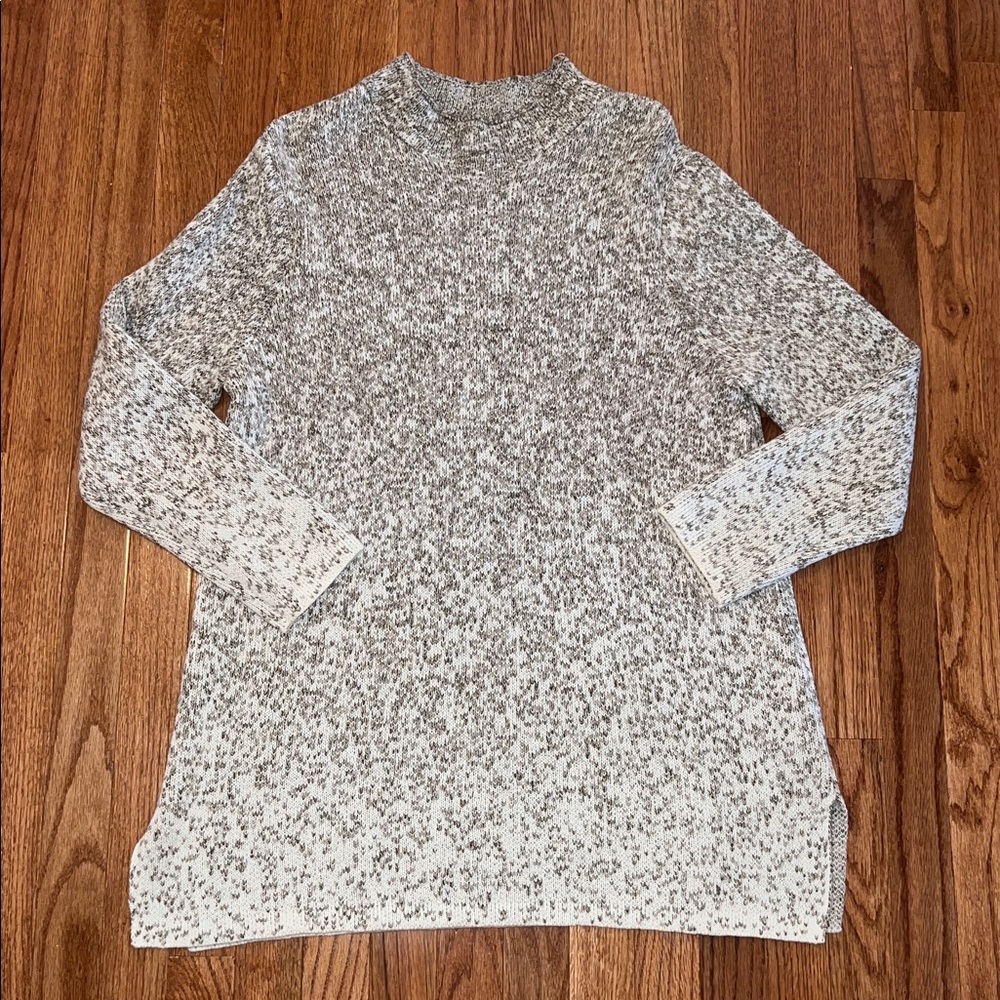 J. Jill Mock Neck Cream Ombré Winter Sweater / Sweater Dress Women’s Medium